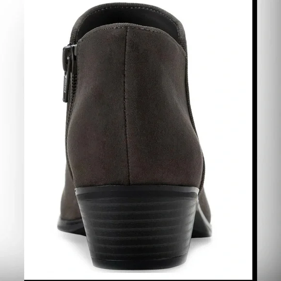 Women’s Shoes Style & Co Wiley Ankle Booties Charcoal Micro Size 9 Dark Gray NEW - Picture 3 of 6